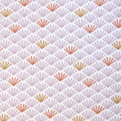 Gots Printed Cotton EVUNDI White / Light Mauve